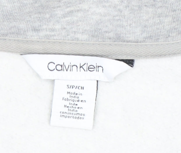 Calvin Klein Men's Grey Full Zip Sweatshirt Size S