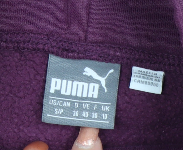 Puma Womens Purple Pullover Sweatshirt Size 10 Cotton Blend