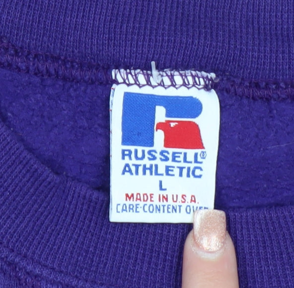 Russell Athletic Men's Purple Vikings Sweatshirt L Pullover Fleece