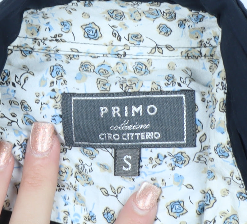 Primo Collection Ciro Citterio Women's Black Long Sleeve Button-Up Shirt Size S