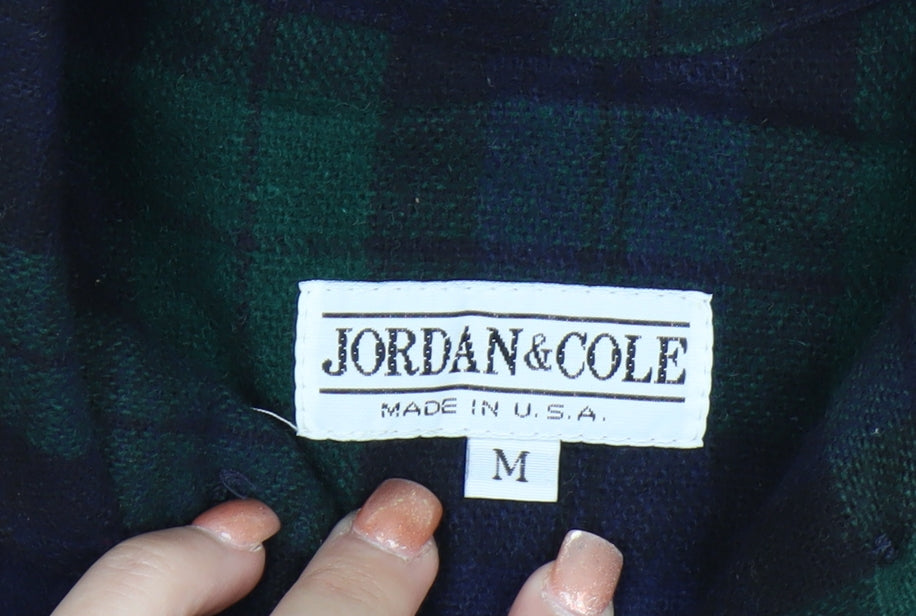 Jordan & Cole Women's Blue Wool Long Fringe Overcoat M