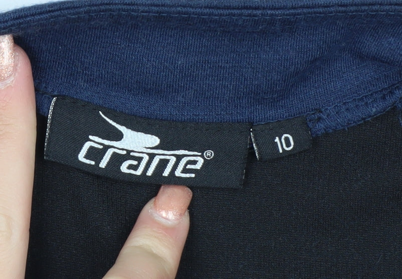 Crane Womens Blue Size 10 1/2 Zip Long Sleeve Pullover Sweatshirt