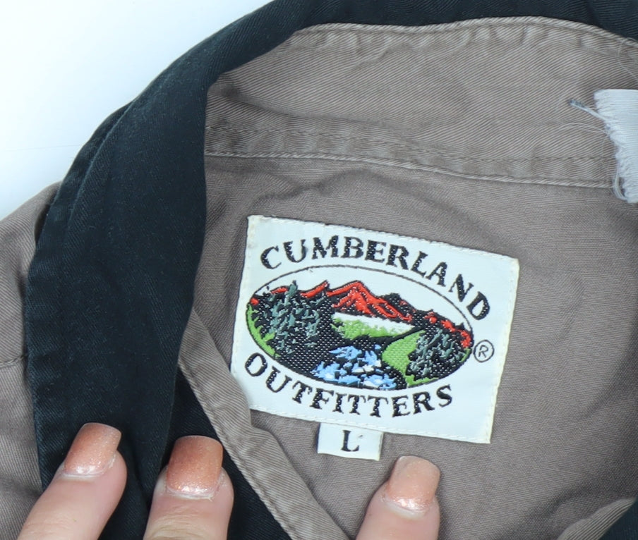 Cumberland Outfitters Men's Multicoloured Western Button-Up Shirt L