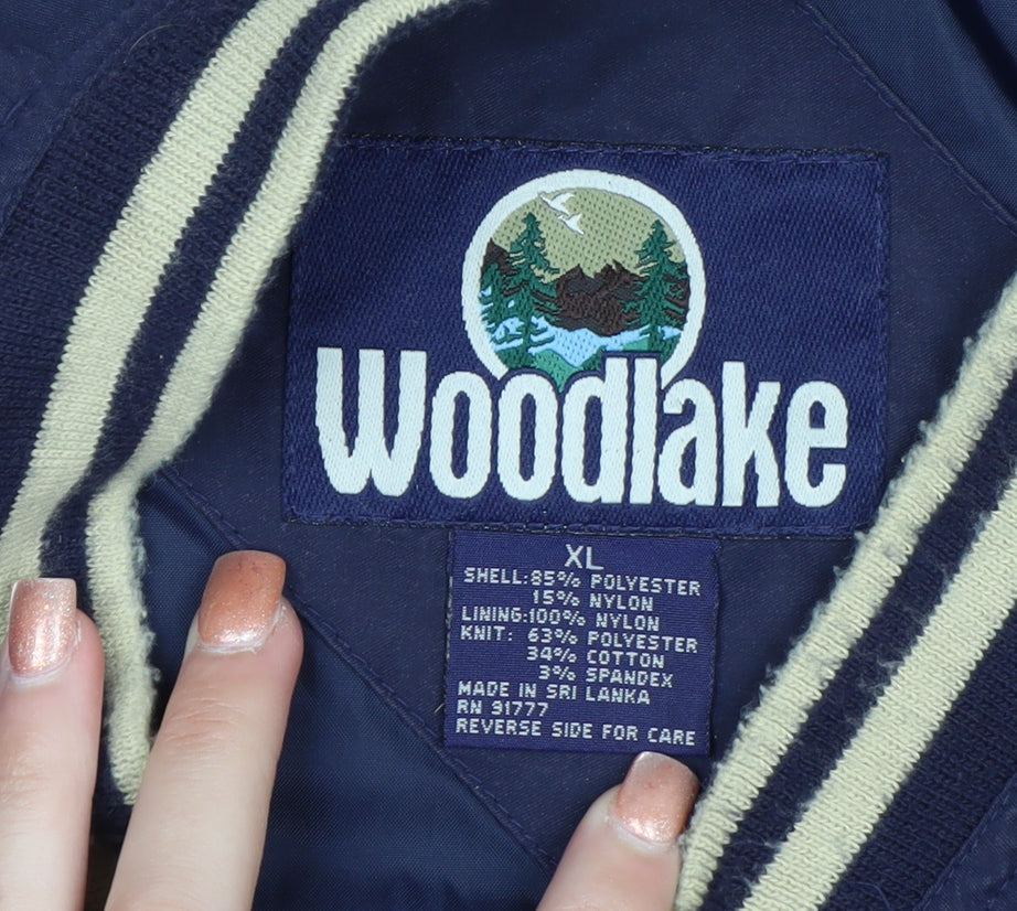 Woodlake Men's Blue XL V-Neck Pullover Sweatshirt Outdoor Style