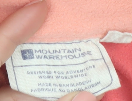 Mountain Warehouse Women Coral Pink Fleece 1/4 Zip Pullover UK 10