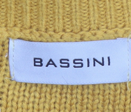 Bassini Women’s Yellow Cable-Knit Acrylic Jumper XL