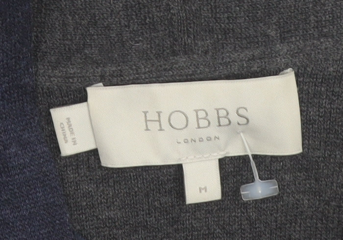 Hobbs Women’s Grey & Navy Colour Block Long Knit Cardigan M