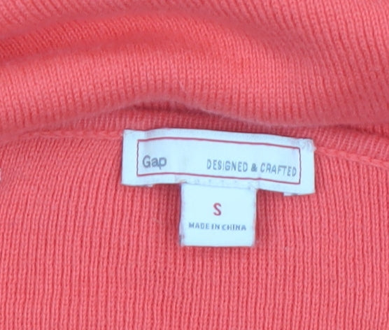 Gap Women’s Red Cotton Boat Neck Long Sleeve Jumper Size S