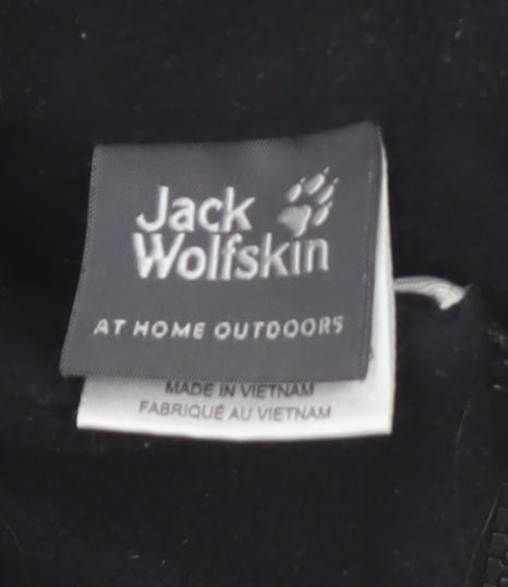 Jack Wolfskin Women's Black Fleece Jacket Size 10 Full Zip Outdoor