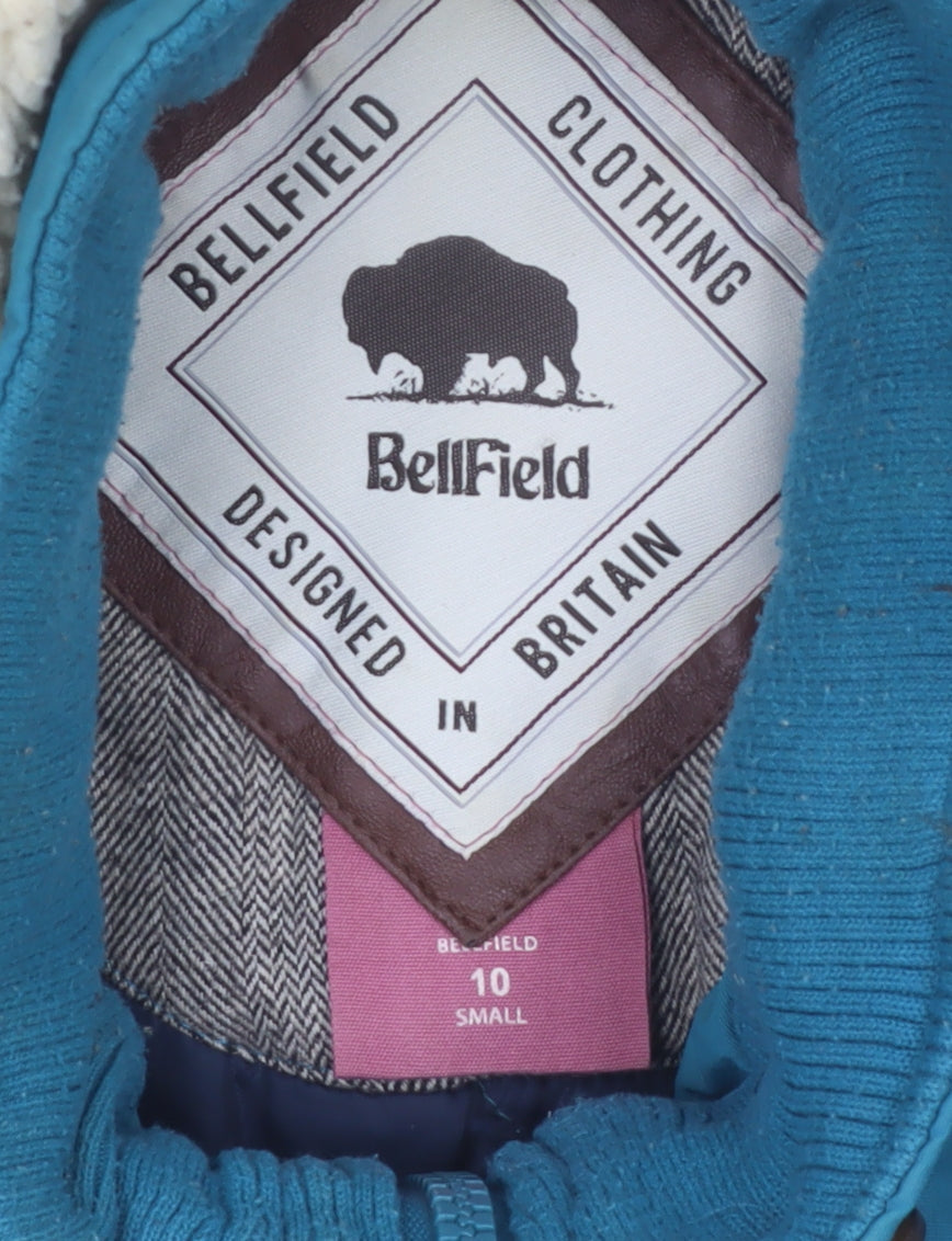 Bellfield Womens Blue Fur Hooded Parka Jacket Size 10
