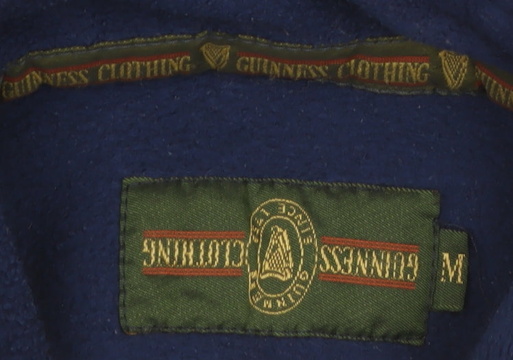Guinness Women Navy 1/4 Zip Fleece Pullover Sweatshirt M