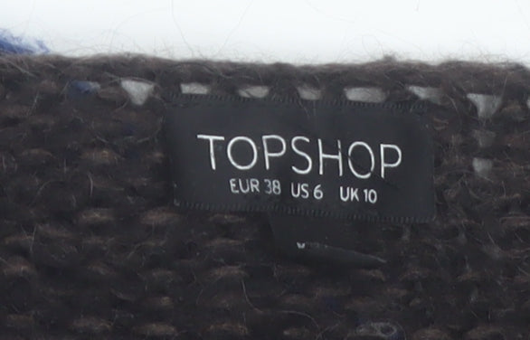 Topshop Women’s Multicoloured Striped Knit Pullover Jumper Size 10