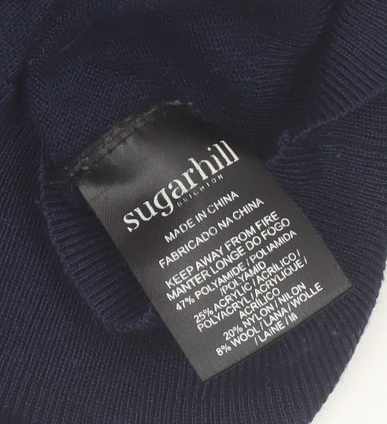 Sugarhill Brighton Women Grey Colour Block Pullover Jumper Size 10