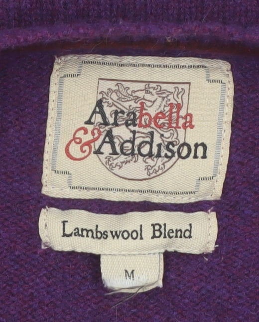 Arabella & Addison Women Purple Wool Blend Pullover Jumper M