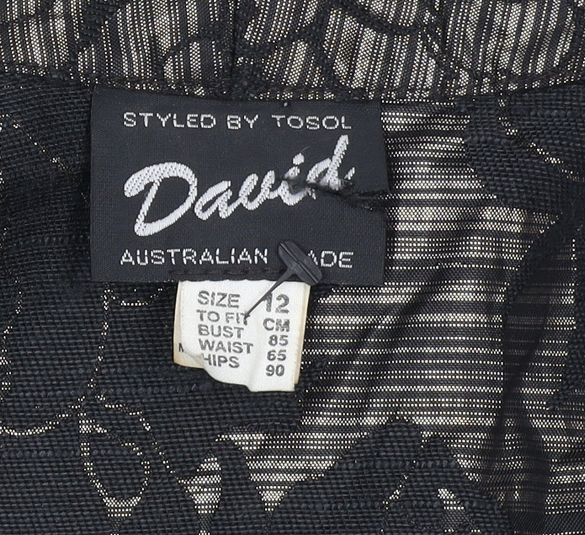 David Women Black Floral Lace Mid-Length Blazer Size 12
