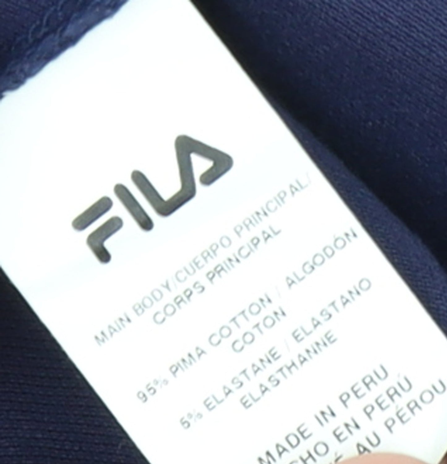 FILA Men's Blue Regular Fit Cotton Stretch Polo Shirt L