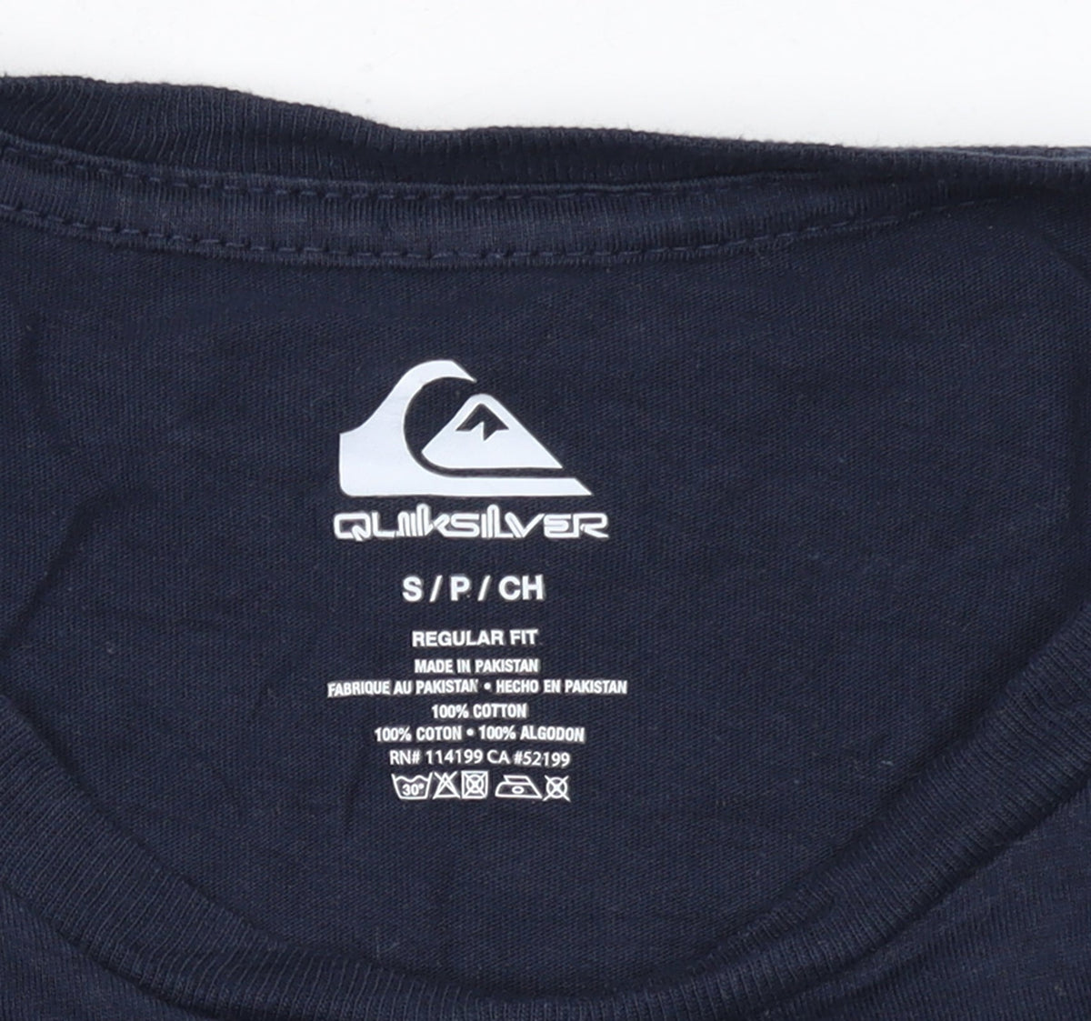 Quiksilver Men's Blue Long Sleeve Surf Graphic Regular Fit T-Shirt Size S