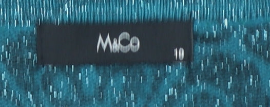M&Co Women’s Blue Floral Glitter Knit Jumper Size 10 Slim Fit