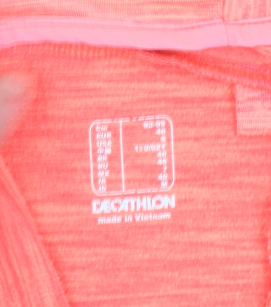 Decathlon Womens Coral Hoodie Pullover Medium Reflective Trim