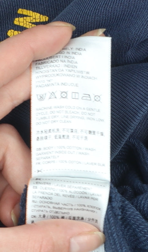 Superdry Men's Blue Crew Neck Cotton Pullover Sweatshirt M
