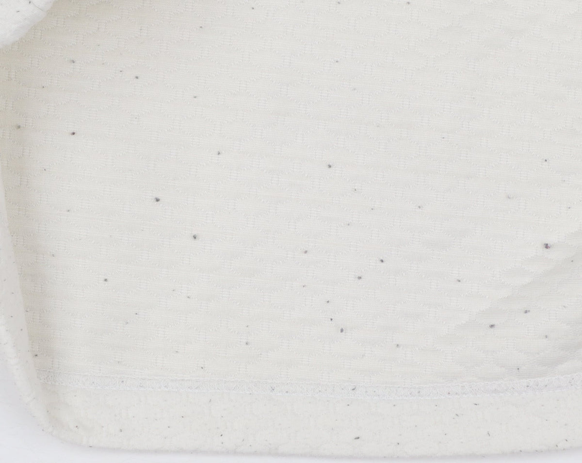 Hush Women Ivory Textured Zip Back Short Sleeve Blouse Size 14