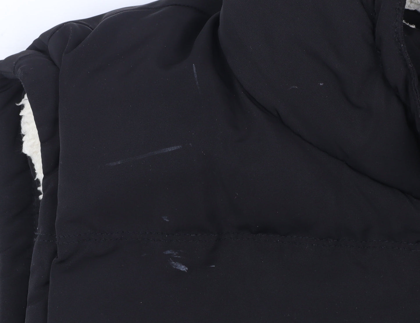 SoulCal & Co Men's Black 4XL Hooded Puffer Gilet Vest with Pockets