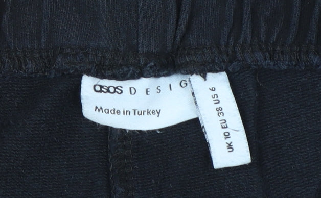 ASOS DESIGN Women’s Black Jogger Trousers Size 10 Cotton Blend