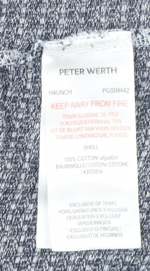 Peter Werth Men's Blue Short Sleeve Cotton Polo Shirt Size M