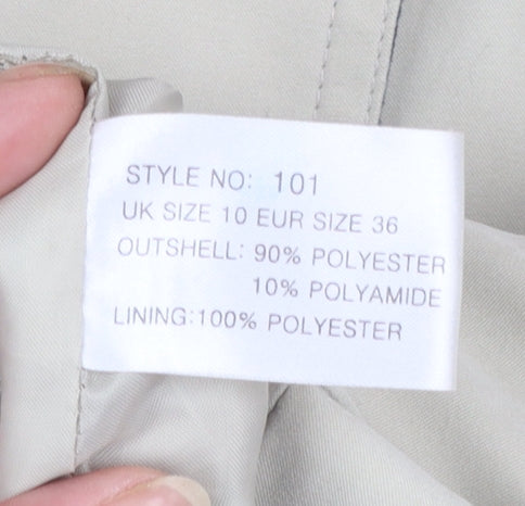 Bond Street N.Y. Women's Beige Long Overcoat Size 10 Classic Style