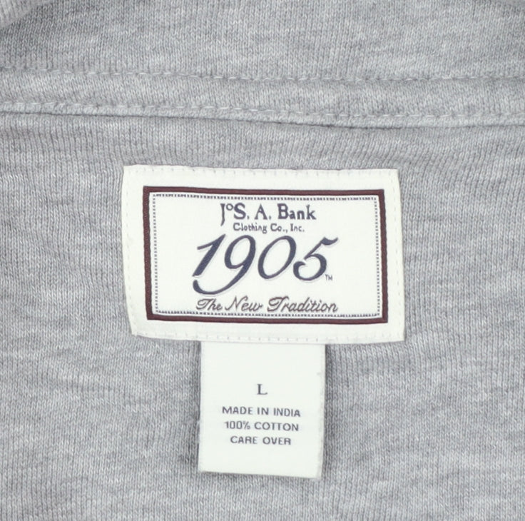 Jos. A. Bank Men's Grey Cotton Button Cardigan L
