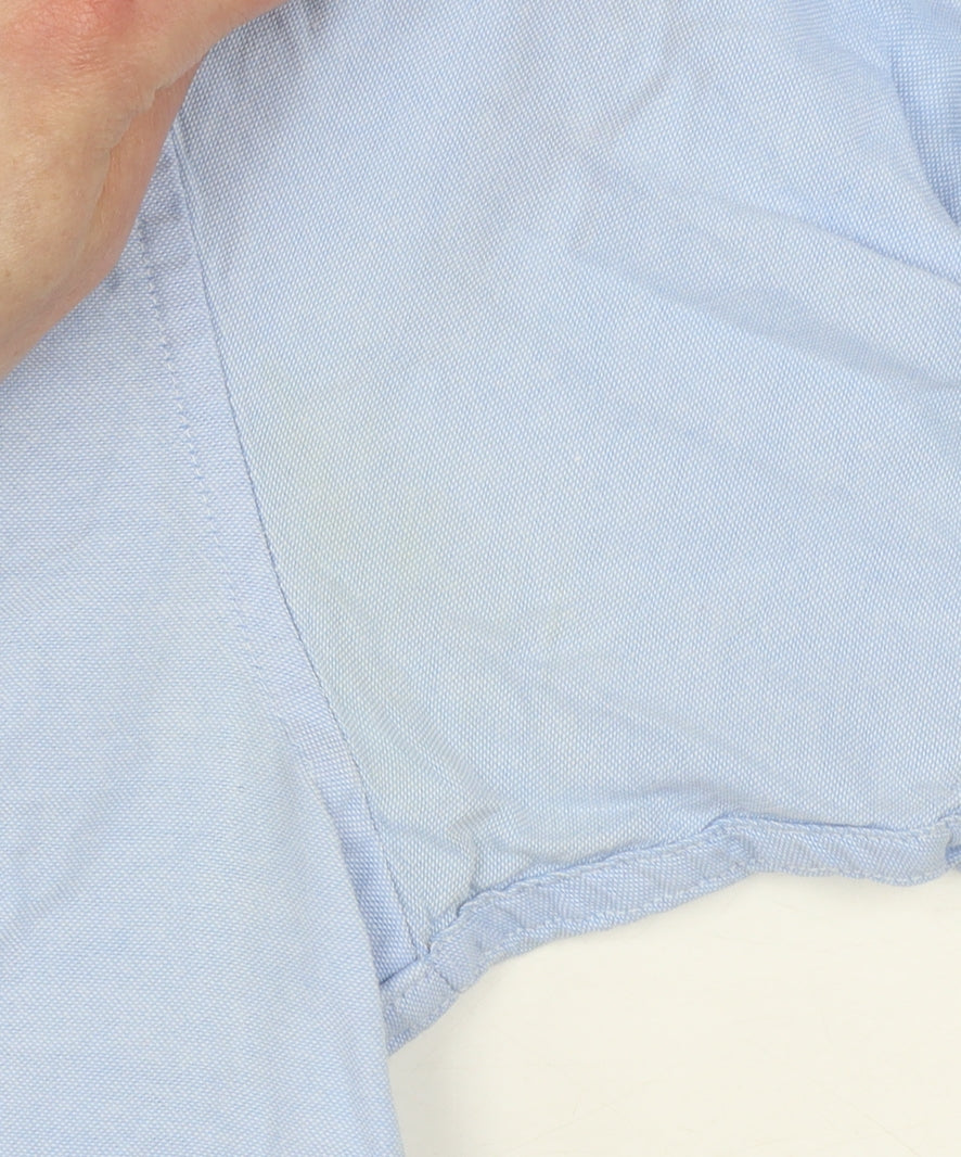 Jack & Jones Men's Blue Short Sleeve Button-Up Shirt Size S