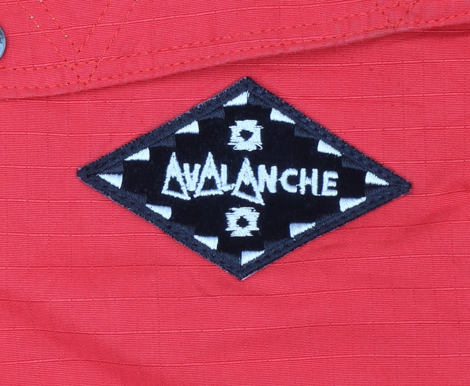 Avalanche Men’s Red Nylon Anorak Hooded Outdoor Jacket Size S