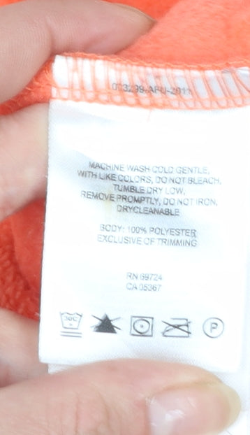 Columbia Womens Orange Fleece Full Zip Jacket Size M