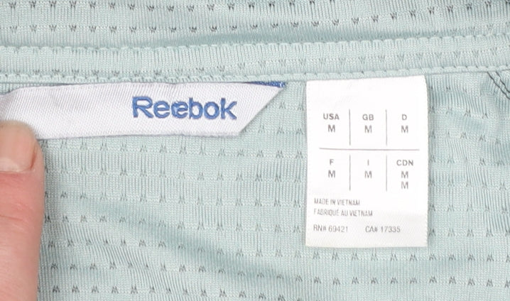 Reebok Men's Black Medium Windbreaker Jacket Lightweight Zip