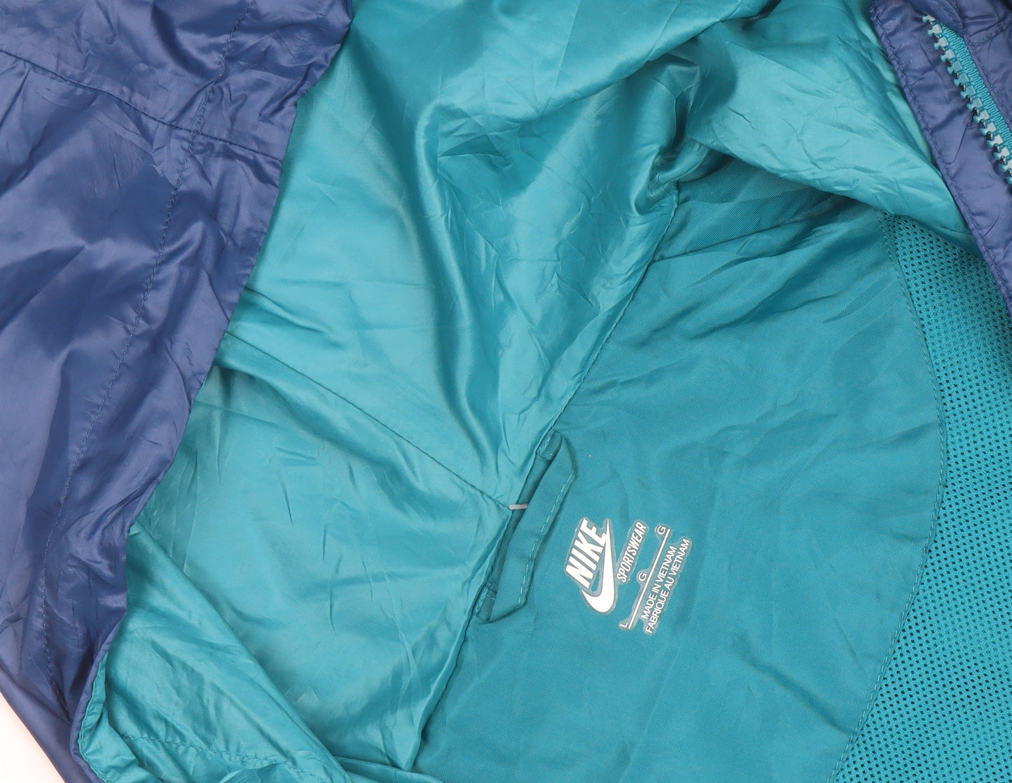 Nike Mens Blue Windbreaker Hooded Sports Jacket Size L