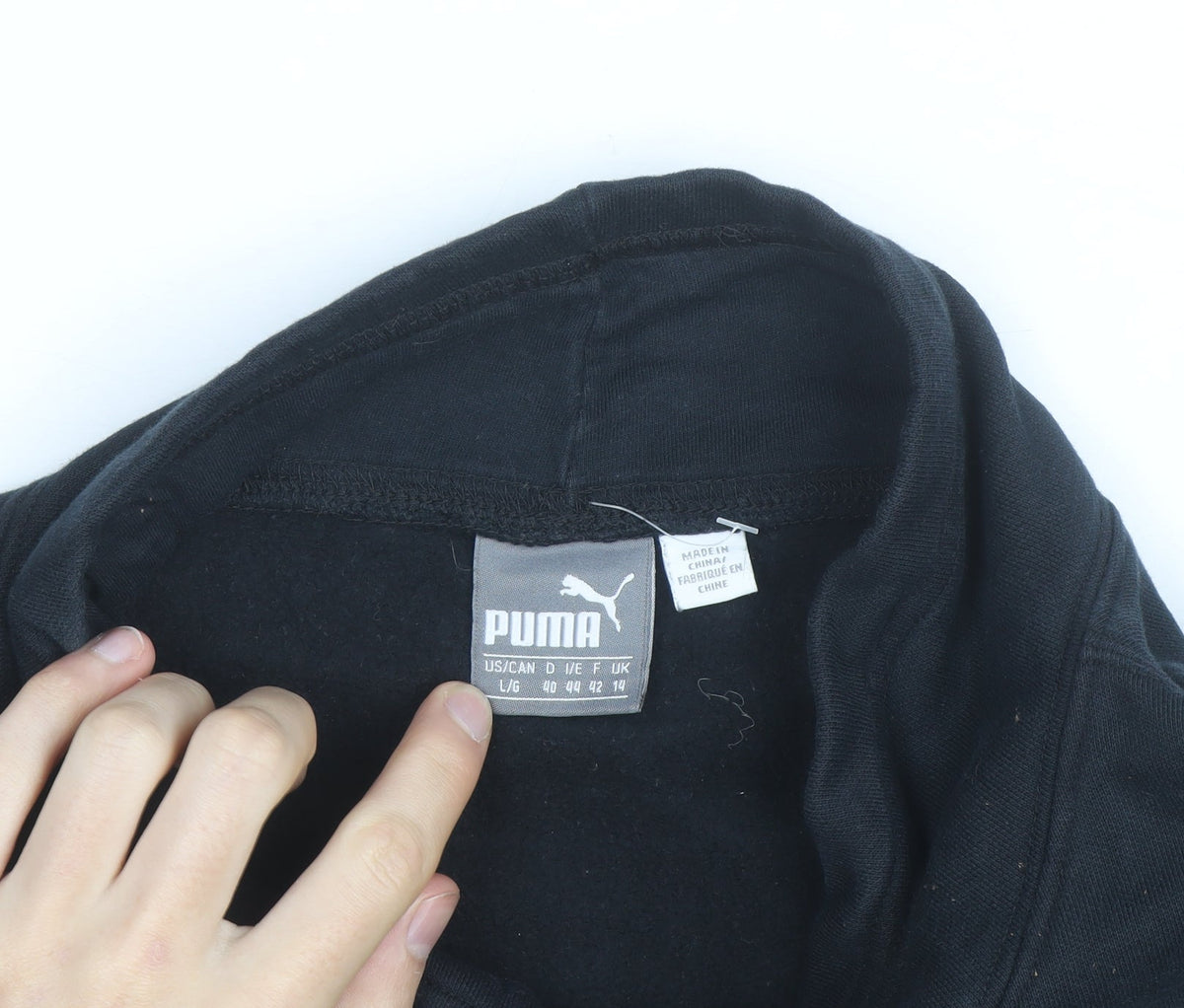 Puma Womens Black Size 14 Pullover Sweatshirt with Logo Design