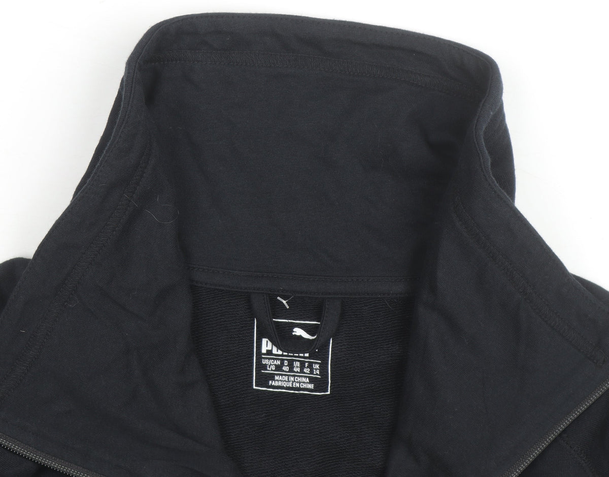 Puma Men's Black Full Zip High Neck Sweatshirt L Sportswear