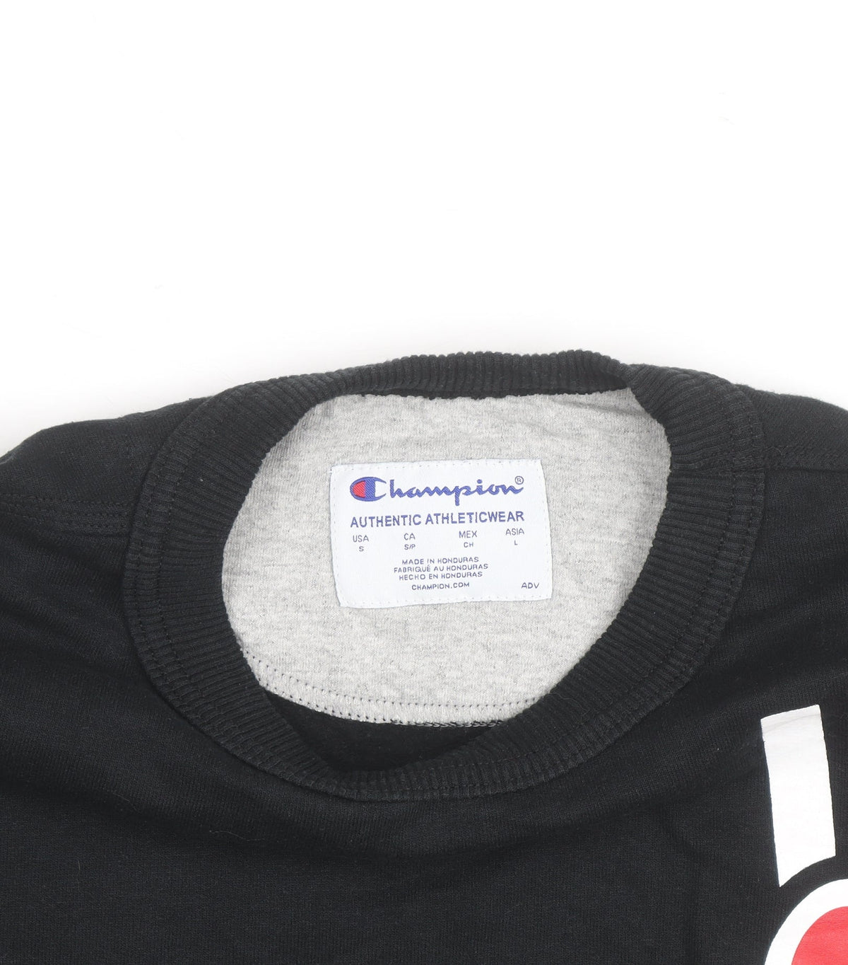 Champion Men's Black L Pullover Crew Neck Sweatshirt