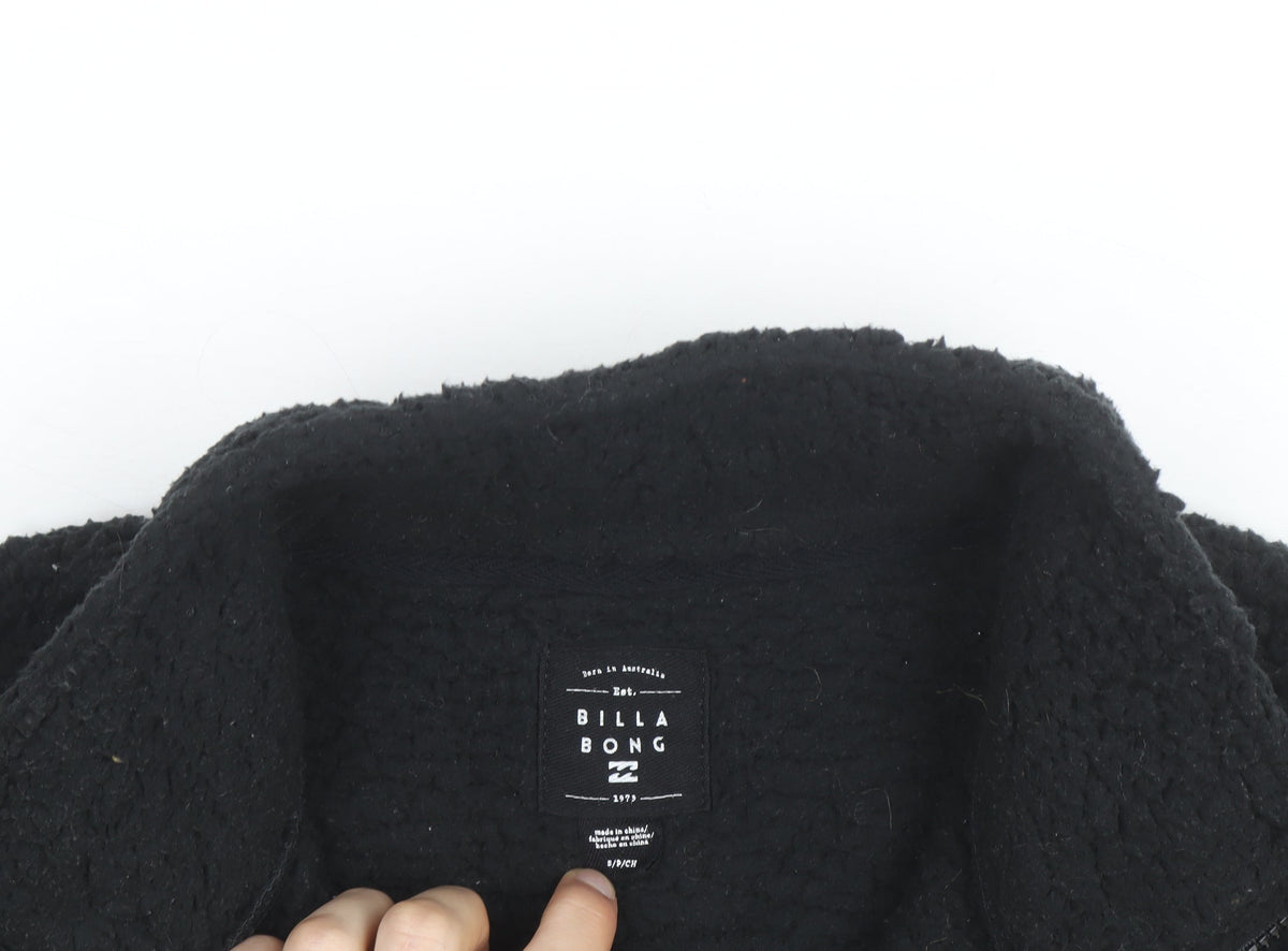 Billabong Men’s Black Fleece Half Zip Pullover Jumper M