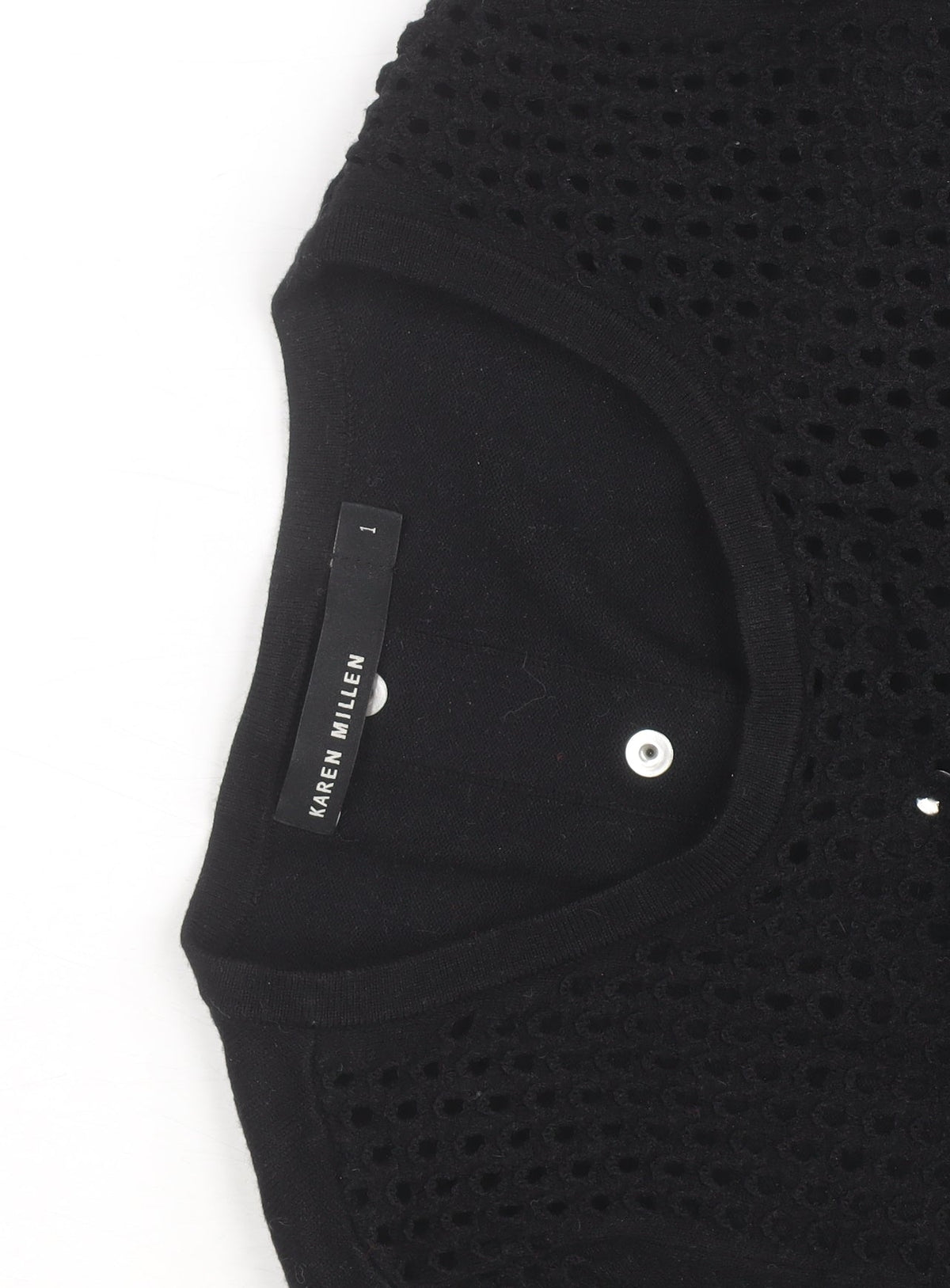 Karen Millen Women Black Knit Bodycon Dress Size S