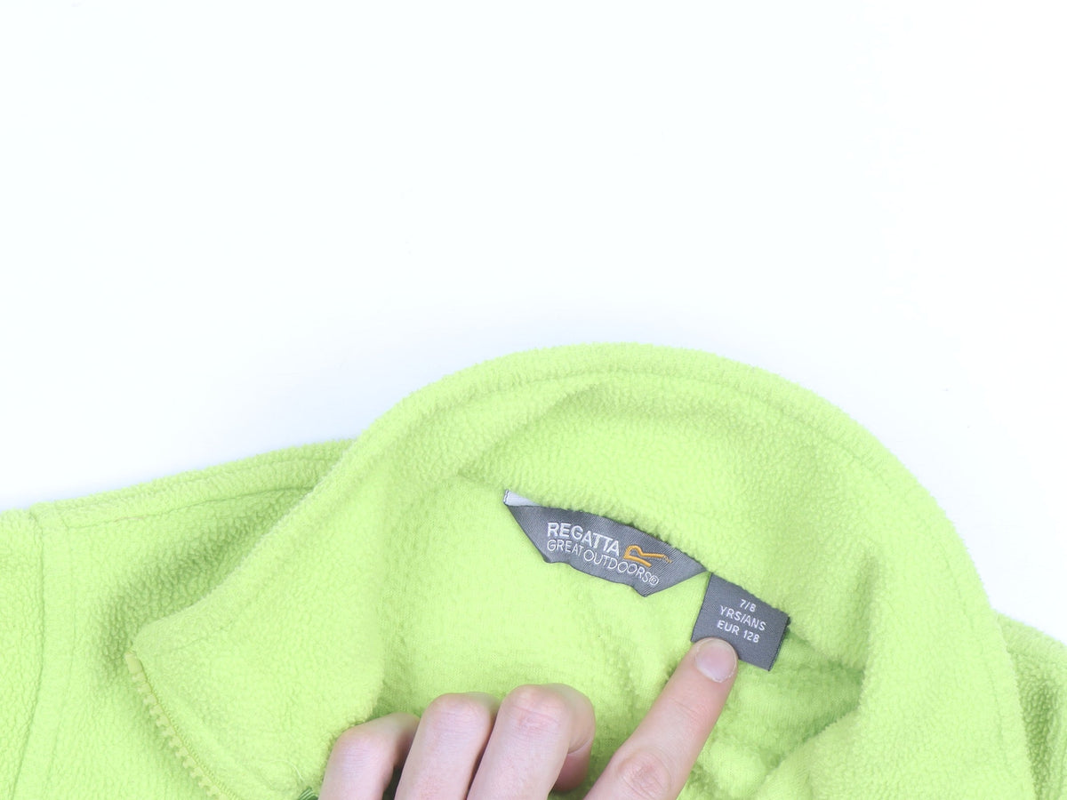 Regatta Boys Green Fleece Full Zip Basic Jacket 7-8 Years Outdoor Wear