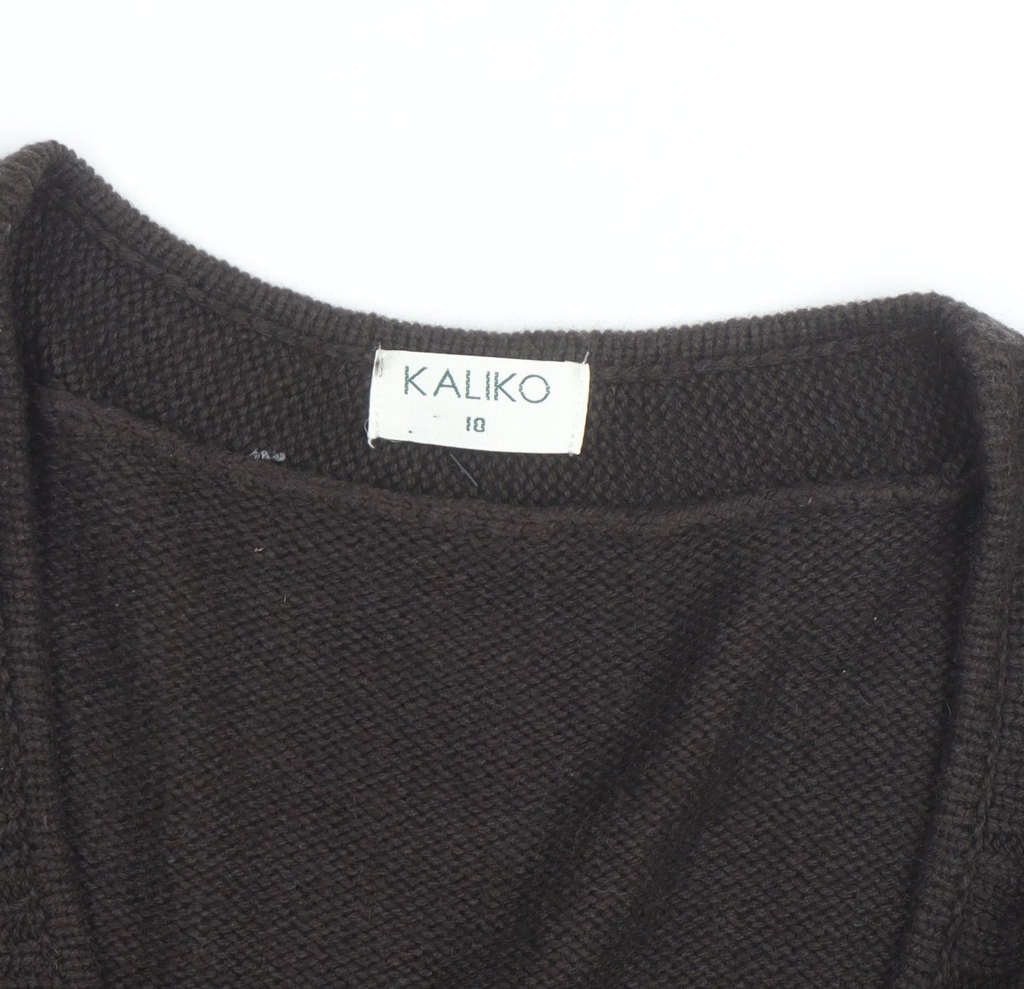 Kaliko Women's Brown Wool Blend Long Sleeve V-Neck Cardigan Size 10