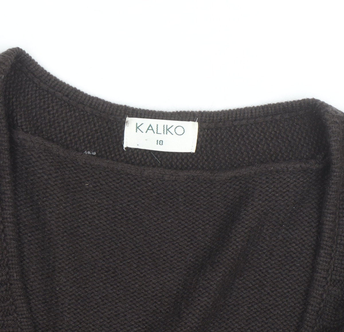 Kaliko Women's Brown Wool Blend Long Sleeve V-Neck Cardigan Size 10