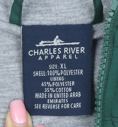Charles River Apparel Men’s Green XL Hooded Windbreaker Jacket