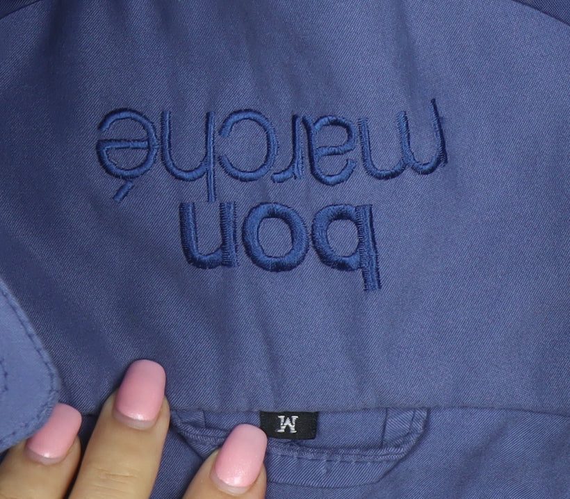 Bonmarché Women's Blue Hooded Parka Jacket Size M Regular Fit