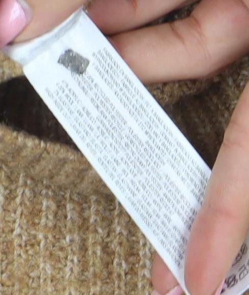 Primark Women’s Beige V-Neck Ribbed Knit 3/4 Sleeve Jumper M