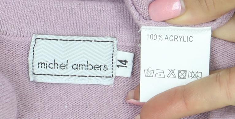 Michele Ambers Women's Purple Sleeveless Knit Tank Top Size 14