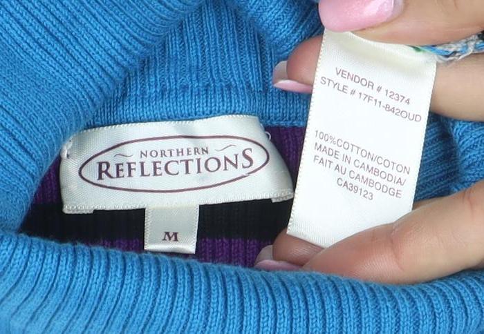 Northern Reflections Womens Multicoloured M Roll Neck Stripe Jumper