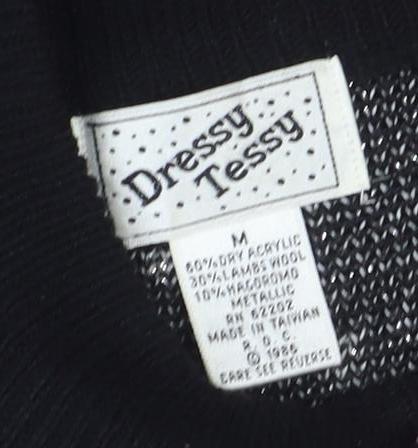 Dressy Tessy Women's Black Knit Geometric Sweater Dress M