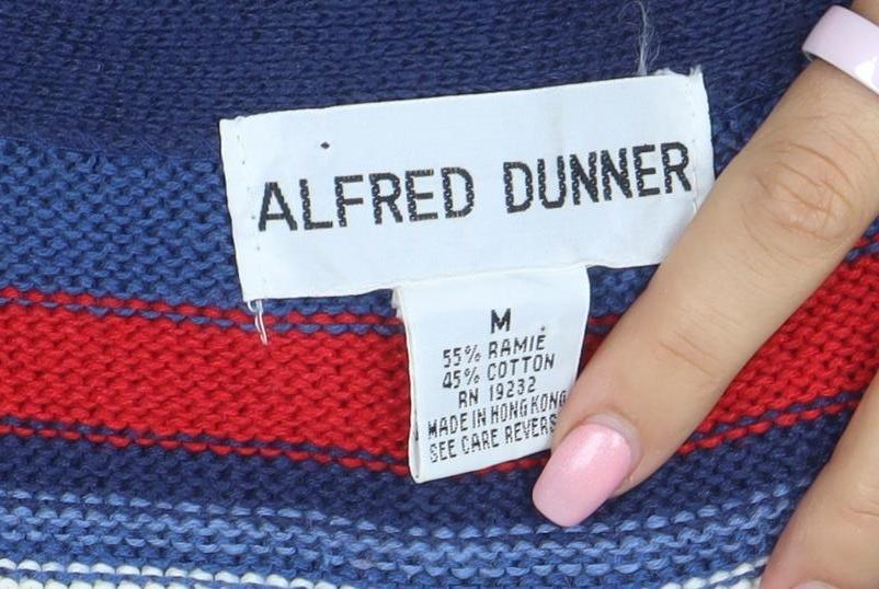 Alfred Dunner Men's Blue Fair Isle Knit Sleeveless Vest M